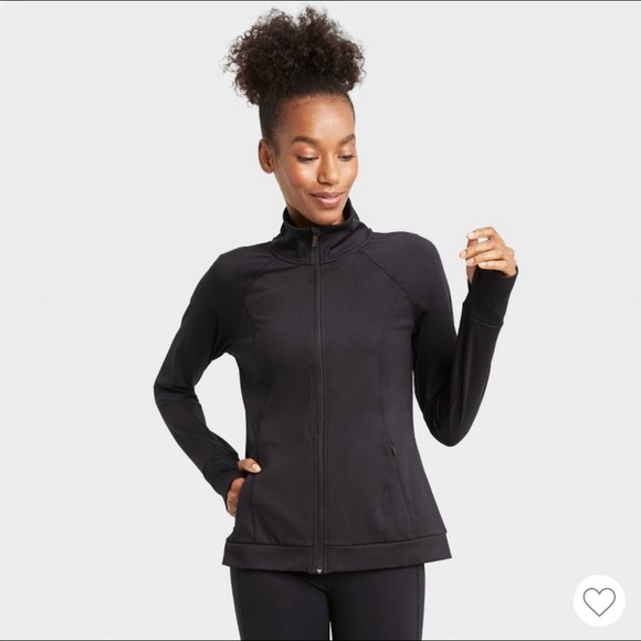 Women's Zip-Front Jacket - All in Motion™ Black  and Blue, New and Never Worn 9 - Picture 4 of 10